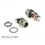Juhtmepistik DeLOCK 89911 DC must nikkel