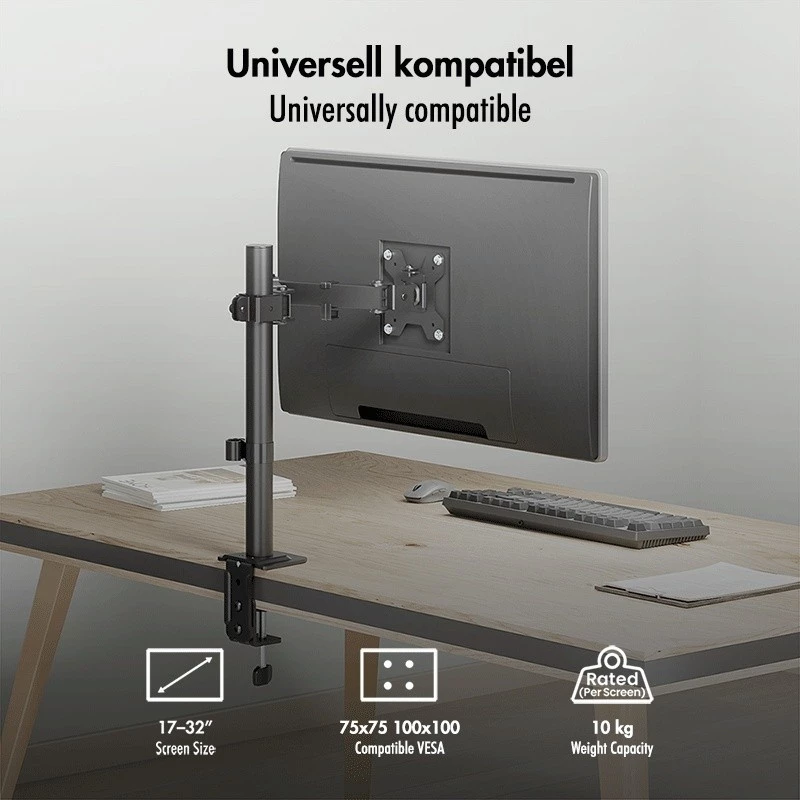 Monitorikinnitus 17-32 10 kg max, teras