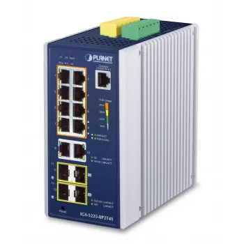 Hallatav kommutaator PLANET IP30 tööstuslik L2+/L4 8-pordine Gigabit Ethernet