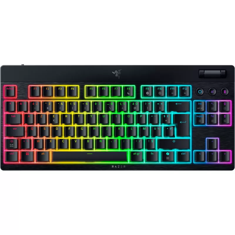 MustWidow V4 Low-Profile TKL HyperSpeed, mänguklaviatuur must, DE-paigutus, Razer Low-Profile oranž