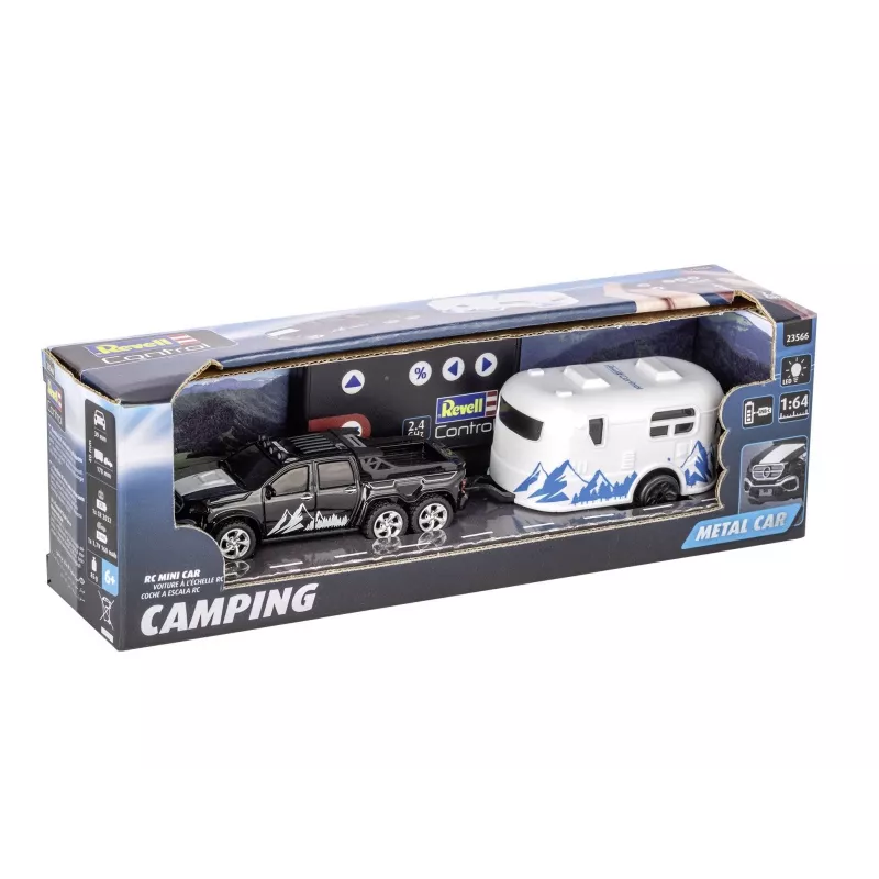 RC auto koos haagissuvilaga REVELL 23566 — mini kaugjuhitav mudel, patareitoitel, mängusõiduk