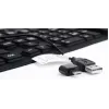 Silikoonklaviatuur USB+PS/2 must