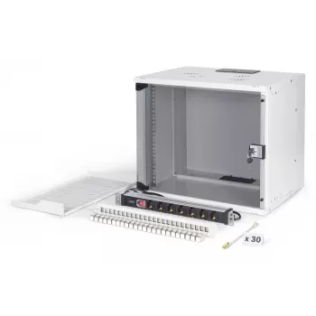 Seinale paigaldatav võrgukapp DIGITUS SOHO Pro 19 tolli 9U, 540 x 400 mm, IP20, võtmelukk, 60 kg