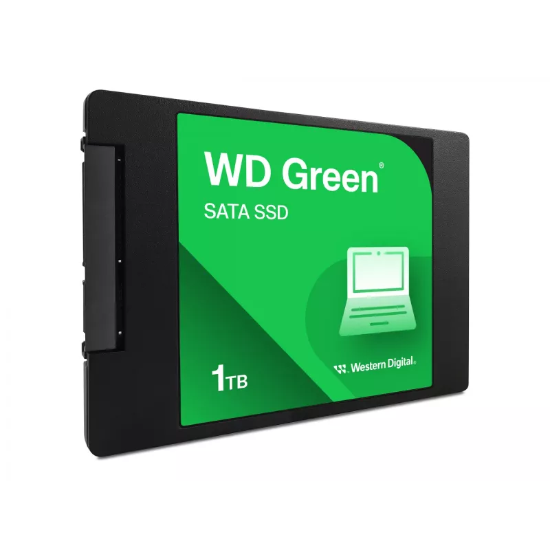 WD WDS100T3G0A-00BJG0 Storage Drive Green on WD pooltoodetud pooljuhtketas (SSD). Selle esiletõstetud omadused on roheline viimistlus, 2,5-tolline vormitegur ja 2,5-tolline ekraani diagonaal.