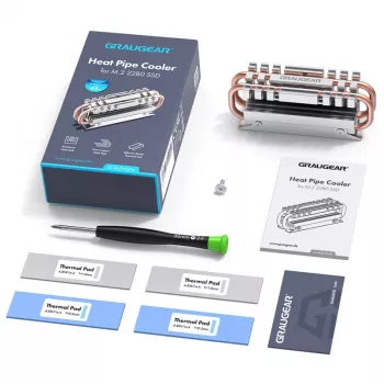 Jahutusradiaator GRAUGEAR G-M2HS06 Alumiinium Vask M.2 NVMe SSD-le