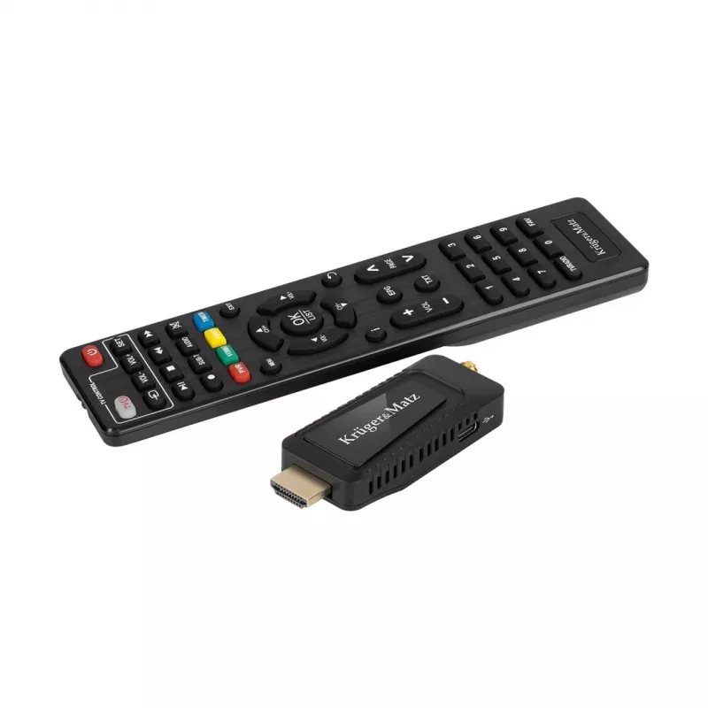 Mini DVB-T2 H.265 HEVC tuuner KRUGER & MATZ KM9998, 470–862 MHz, 1 tuuner, HDMI, USB, 720p