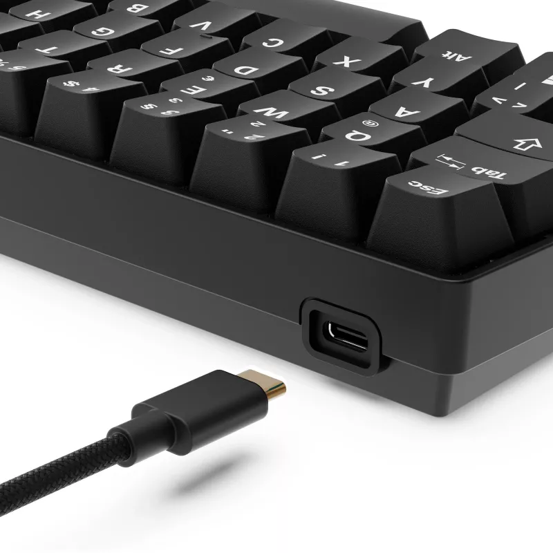 Klaviatuur Sharkoon 100065630 60% juhtmega USB QWERTZ saksa must