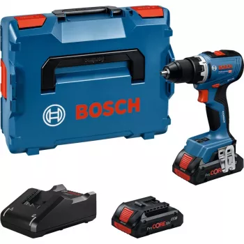Juhtmeta trell-kruvikeeraja Bosch GSR 18V-65 koos 2x 4,0Ah akuga