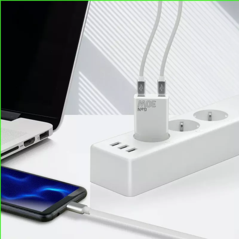 Toiteadapter everActive SC-385Q Super õhuke QC 4 kiirlaadimine — USB-kiirlaadija, kompaktne disain