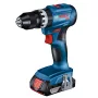 Juhtmeta trell-keeraja Bosch GSB 18 V — 18 V, 4 Ah Li‑Ion, 45 N·m, 500/1900 p/min, 35 mm puit, 10 mm teras, 2 akut, laadija, kohver