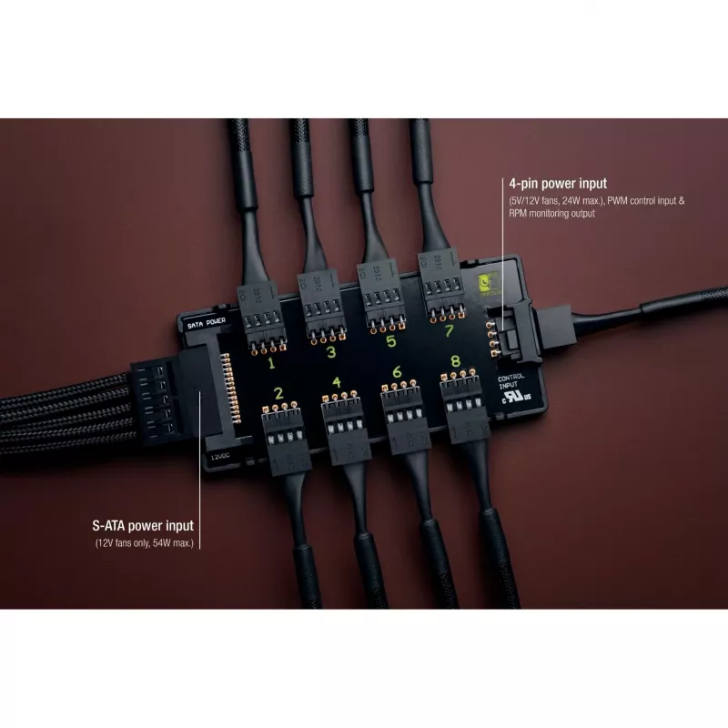Ventilaatorikontroller Noctua NA-FH1 4-pin must 24W 5-12V