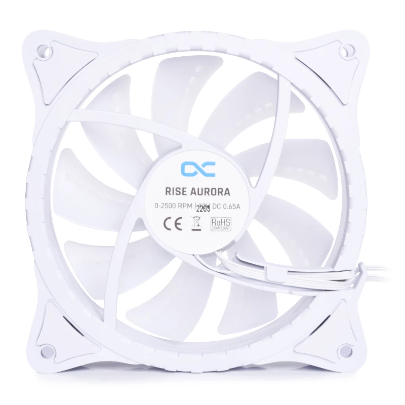 Alphacool Rise Aurora 120mm ARGB korpuseventilaator - valge