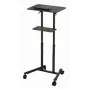 Gembird TVS-DESK-01-BK liigutatav seisulaud rataste ja reguleeritava kõrgusega 111–134,5 cm, kallutus 30°, kuni 20 kg, must
