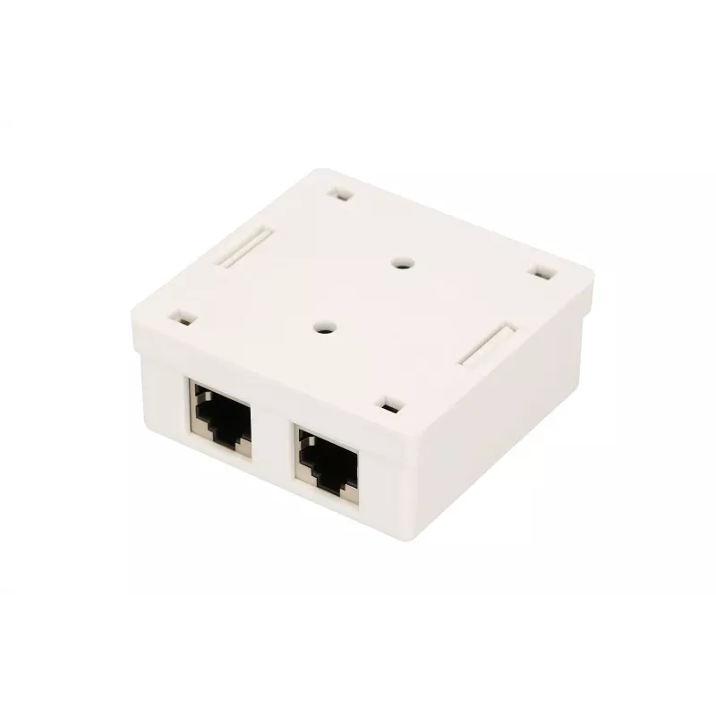 Surface-mount võrk socket Extralink EX.9649 — 2x RJ45 Cat5e STP