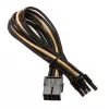 SilverStone PCI-8-Pin to PCIe-6+2-Pin kaabel, 250 mm - must/kuldne