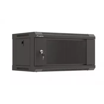 Seinale paigaldatav rack-kapp LANBERG WF03-5304-10B 19 tolli 4U must, klaasuks