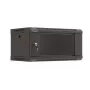 Seinale paigaldatav rack-kapp LANBERG WF03-5304-10B 19 tolli 4U must, klaasuks