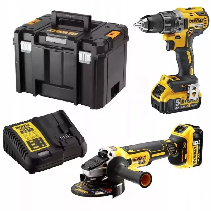 DeWALT 18 V juhtmeta elektritööriistade komplekt – puurimis- ja lihvimiskomplekt