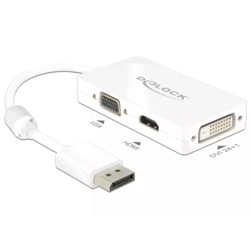 DeLOCK 0,16 m DisplayPort-VGA-HDMI-DVI-D kaabel