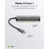 Goobay Slim 4-Port USB-Hub USB-C kuni 10 Gbit/s - -Plug> 4x (76565)