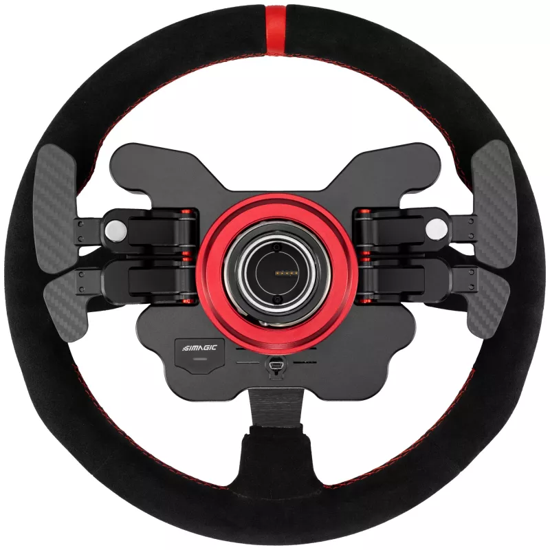 Simagic rool GT1-SR Alcantara — GT1-SR(ALCANTARA) võidusõidurooli pöid, Alcantara kattega