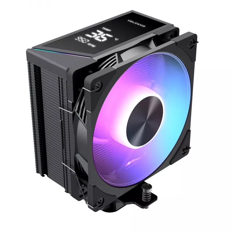 MODECOM Volcano 0C T102 LCD ARGB protsessori õhkjahuti 12 cm must