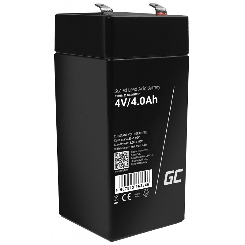 Green Cell AGM37 tööstuslik laetav aku Suletud Plii-Hape (VRLA) 4000 mAh 4 V