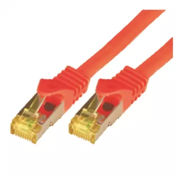 M-CAB - patch-kaabel - RJ-45 (M) kuni RJ-45 (M) - 50 cm - SFTP, PiMF - Cat.7 toorkaabel - halogeenivaba, vormitud, takerdumisvastane - punane
