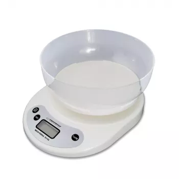 Elektrooniline köögikaal ESPERANZA EKS007 — 5 kg mahutavus, 1 g täpsus, valge