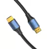 Vention puuvillase punutisega HDMI-A isane-isane HD kaabel 8K 5 m sinine alumiiniumisulamist tüüp
