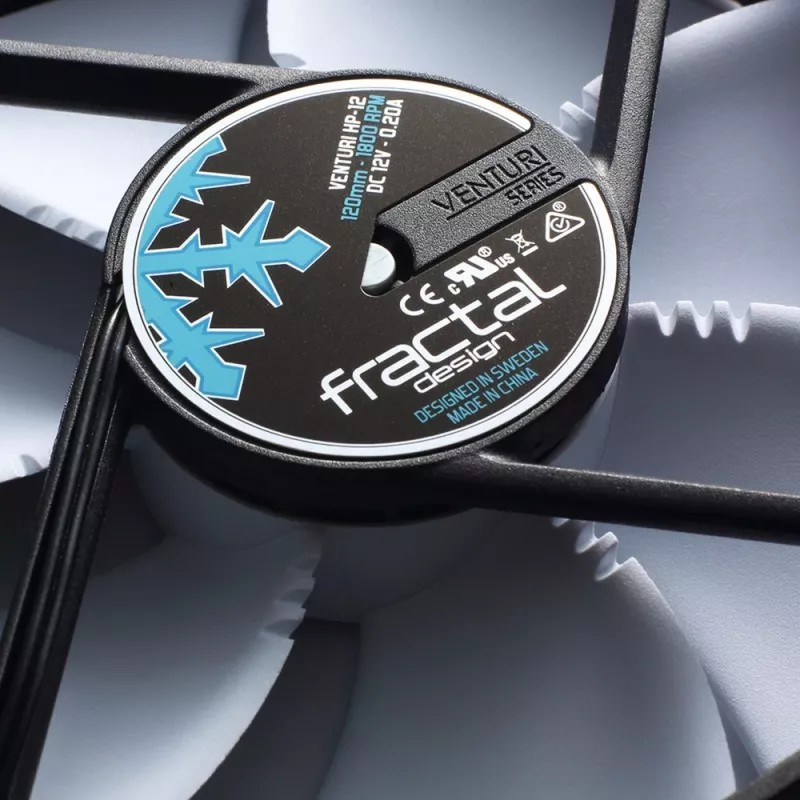 Fractal Design Venturi HP-12 PWM 120 mm korpuse ventilaator – must