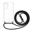 Telefonikott FIXED Samsung Galaxy A36 5G jaoks — Fixed Pure Neck Case TPU, must, nöörikinnituse ühilduvusega