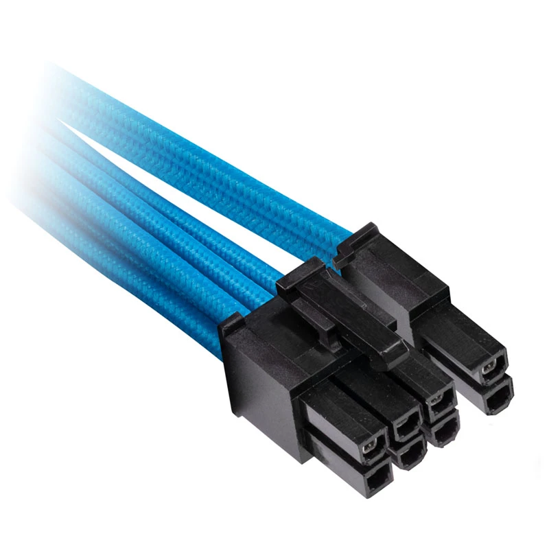 Corsair Premium Sleeved PCIe Dual-kaabel, Doppelpack (Gen 4) - sinine