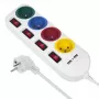 Pistikupesariba MACLEAN MCE229W — 4 pesa, 2× USB, 1,5 m kaabel, tüüp F, 10 A, valge