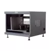 Riiulisammas TECHLY 367652 kaablikorraldaja 3M kleepkinnitusega, teras, 550×550×410 mm, must