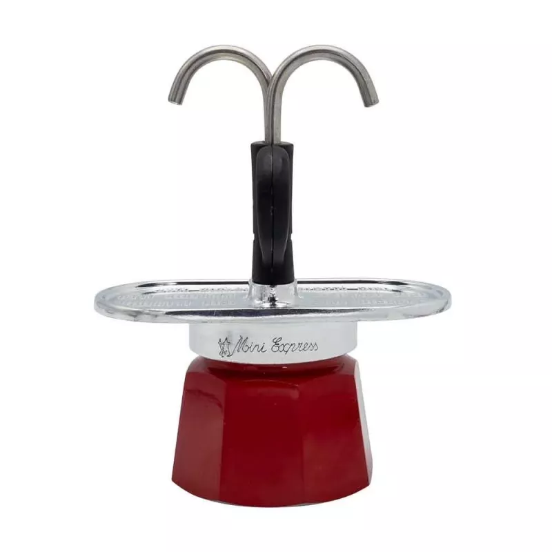 Bialetti Mini Express Magritte Moka pot Punane, Hõbedane