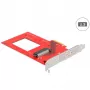 DeLOCK PCI Express x4 kaart 1 sisemisele U.3-le punane hõbedane