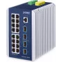 Hallatav kommutaator PLANET IP30 Industrial L3 16-Port Gigabit Ethernet
