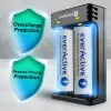 everActive LC200 majapidamisaku laadija USB, 2 pesaga, Li-Ion, toetab AA/AAA, 5 V sisend, 4,2 V väljund, must