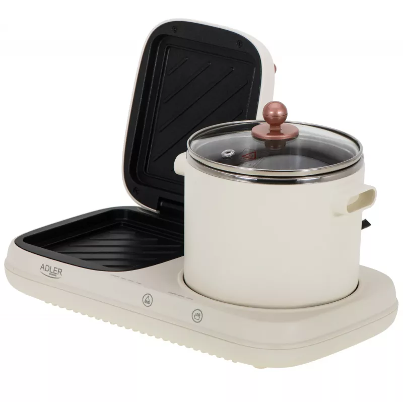 Adler 2-in-1 hommikusöögijaam | AD 6421 | 1320 W | 1 L | Programmide arv 1