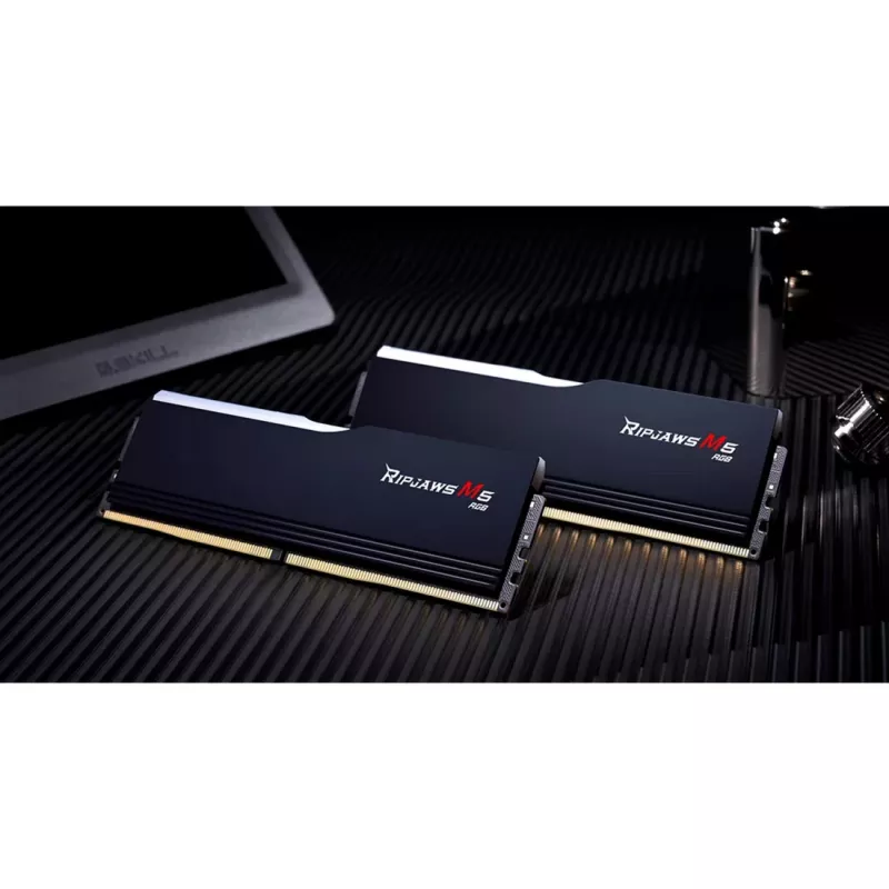 DIMM 32 GB DDR5-6800 (2x 16 GB) Dual-Kit, mälu, must, F5-6800J3445G16GX2-RM5RK, Ripjaws M5 RGB, INTEL XMP