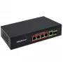 Ethernet PoE-lüliti QOLTEC 52296 — 4x RJ45 PoE-porti, 1x RJ45 üleslink