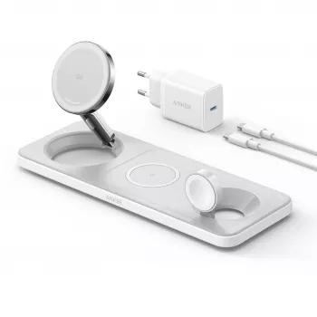 Anker MagGo universaalne valge USB-juhtmeta laadija, kiirlaadimine, siseruumides kasutamiseks