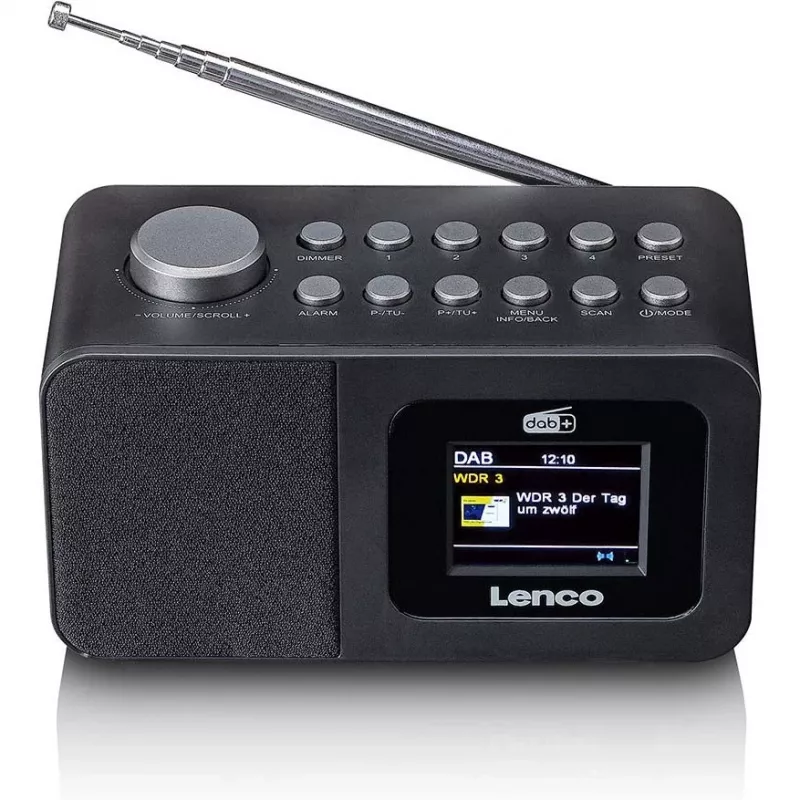 Lauaraadio Lenco CR-625BK — FM/AM-vastuvõtja Bluetoothiga, must