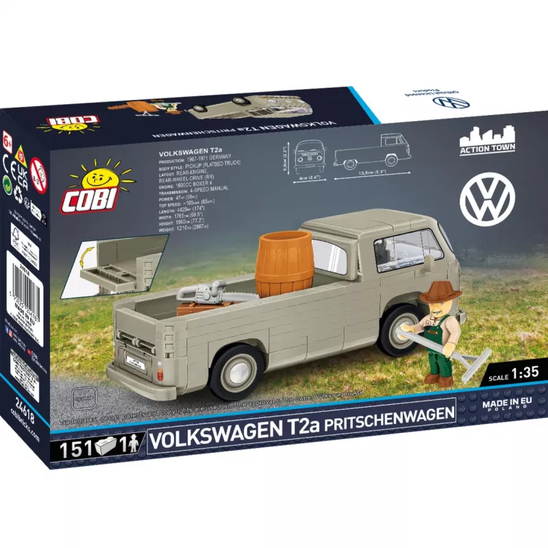 Cobi mudelikomplekt Volkswagen T2a platvormveok 1:35 hall