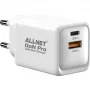 Toiteadapter ALLNET PSU-GaNPD-USB-1A1C-45W USB-C PD ja USB-A QC 45W GaN laadija