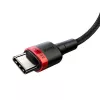 Baseus Cafule PD2.0 100W kiirlaadimis-USB-C-kaabel (20V 5A) 2 m punane+must