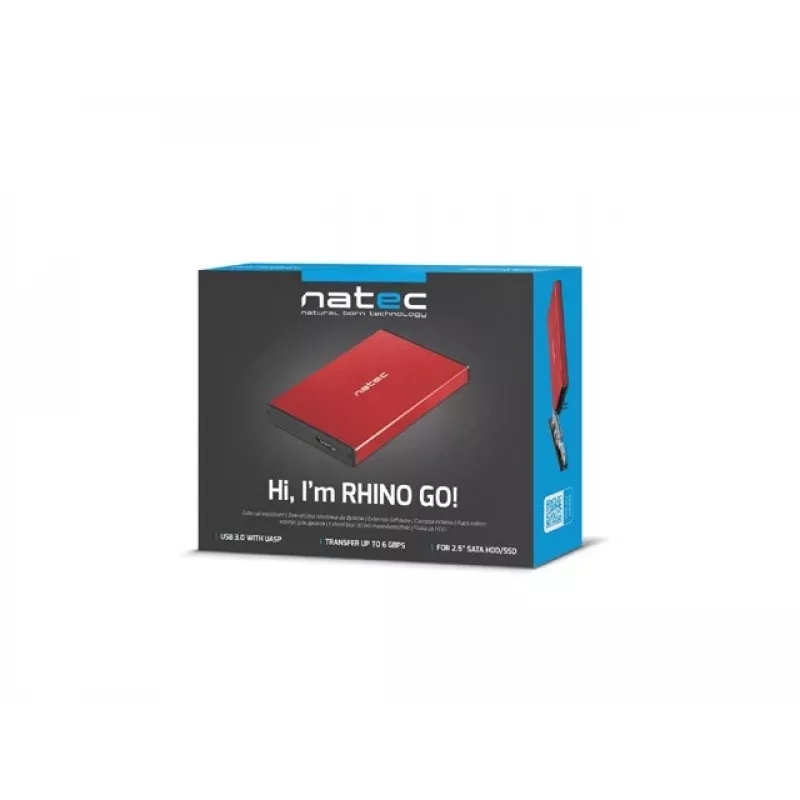NATEC HDD KEST RHINO GO (USB 3.0, 2.5, PUNANE)