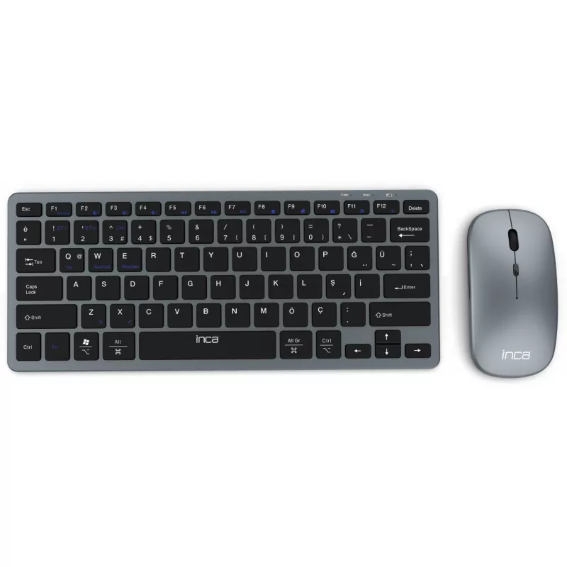 INCA IBK-572BT juhtmevaba klaviatuuri ja hiire komplekt, hall