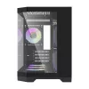 Darflash FT418 arvutikorpus + 6 aRGB ventilaatorit (must)